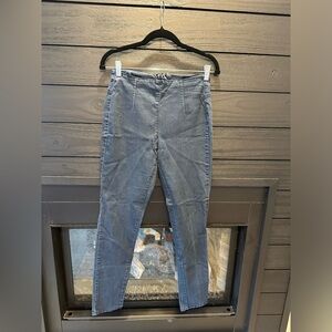 Indigo Rain light weight zipper in back skinny pants.